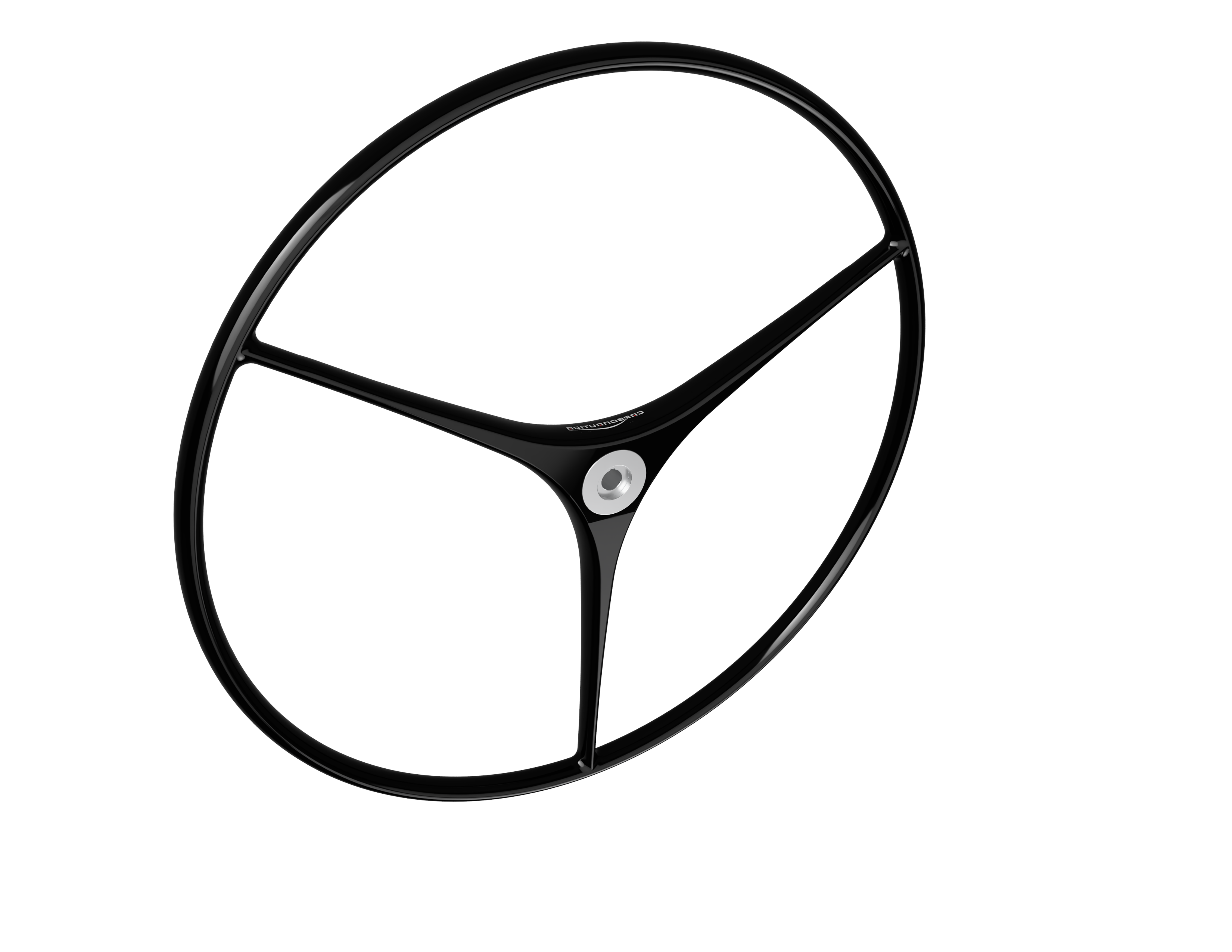 Sailboat steering wheel 3 spoke black fiberglass Sailboat steering wheel 3 spoke black fiberglass