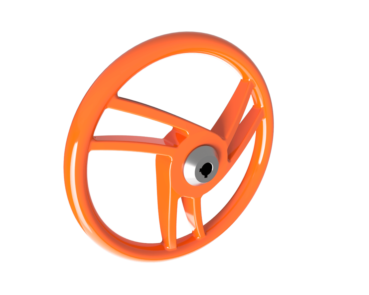 Boat steering wheel PW Wind 350 glass fibre orange Boat steering wheel PW Wind 350 orange